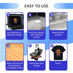 DTF Transfer Fine Powder - 1 KG -Easy To Peel DTF powder, Soft Touch DTF Powder